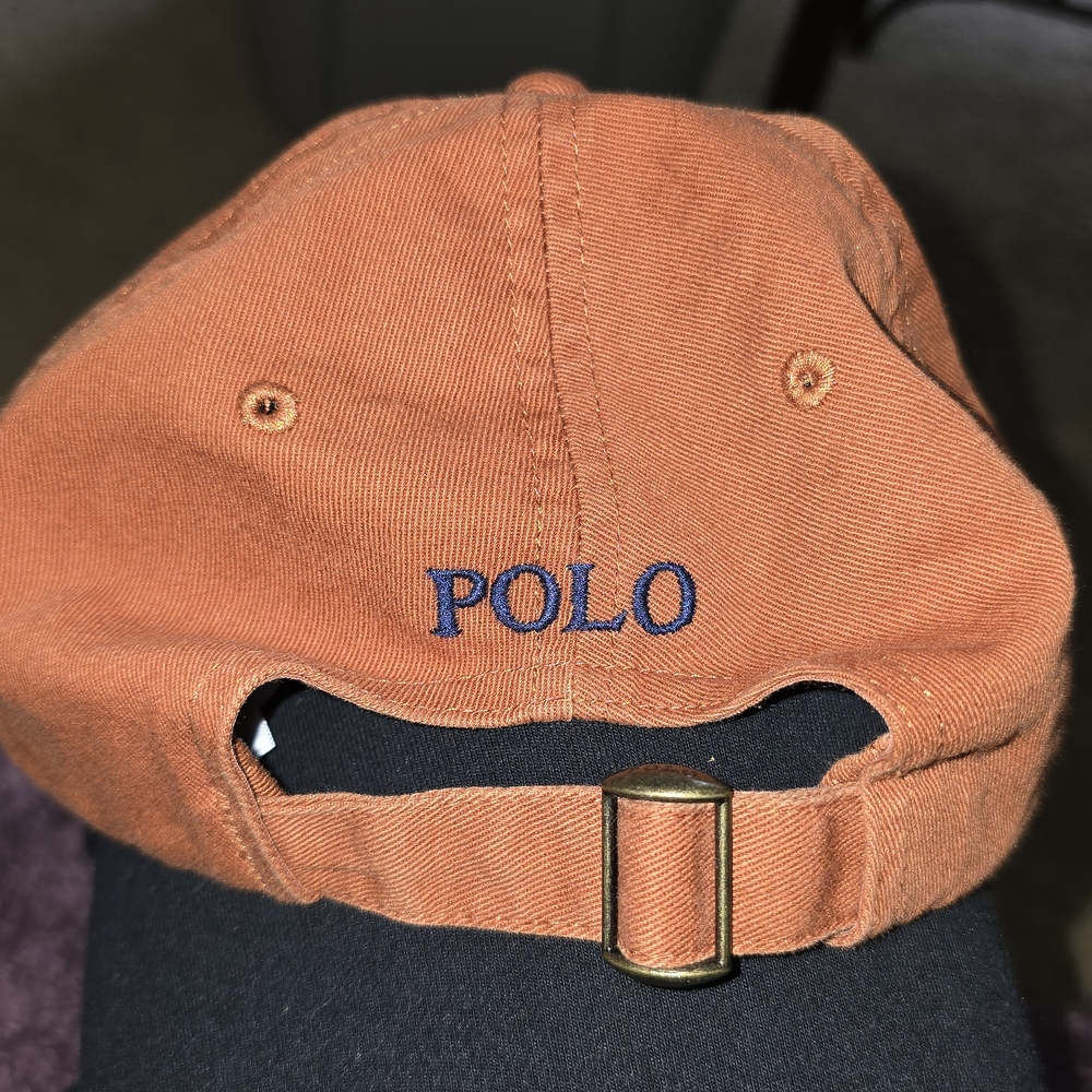 Polo by Ralph Lauren Men's Orange Shirt with Blue Emblem - Picture 2 of 2